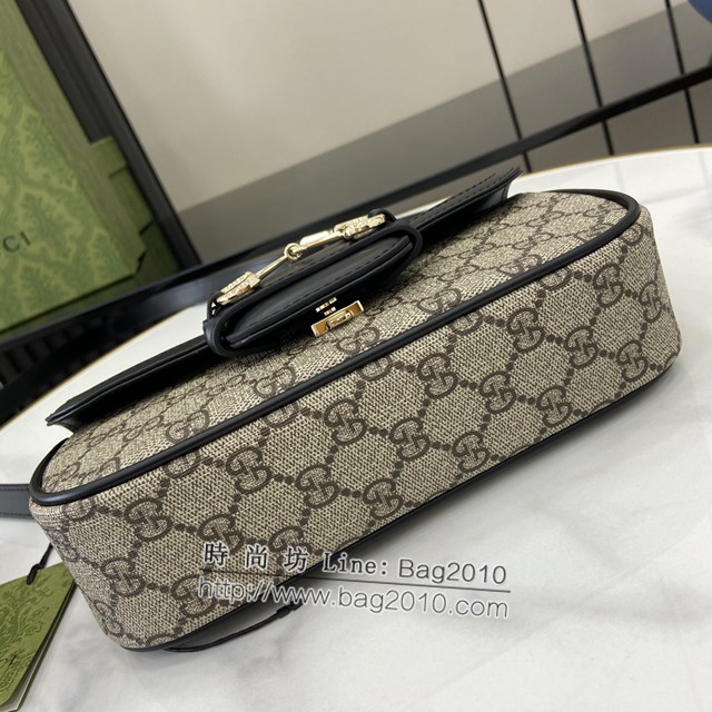 Gucci專櫃古馳最新款Horsebit 1955系列小號手提單肩斜挎女包 jh2053型號：815206